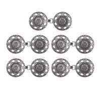 Pinces Pour ChâLe Et Cardigan 5 paires Vintage tourbillon boucle Cape fermoir attaches bouton coudre sur crochet et oeil broche pince pour Chemise(TypeC Antique Silver)