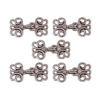 Pinces Pour ChâLe Et Cardigan 5 paires Vintage tourbillon boucle Cape fermoir attaches bouton coudre sur crochet et oeil broche pince pour Chemise(Type B Light Black)