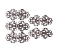 Pinces Pour ChâLe Et Cardigan 5 paires Vintage tourbillon boucle Cape fermoir attaches bouton coudre sur crochet et oeil broche pince pour Chemise(TypeE Light Black)