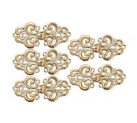 Pinces Pour ChâLe Et Cardigan 5 paires Vintage tourbillon boucle Cape fermoir attaches bouton coudre sur crochet et oeil broche pince pour Chemise(TypeE Gold)