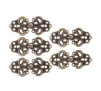Pinces Pour ChâLe Et Cardigan 5 paires Vintage tourbillon boucle Cape fermoir attaches bouton coudre sur crochet et oeil broche pince pour Chemise(TypeE Antique Bronze)