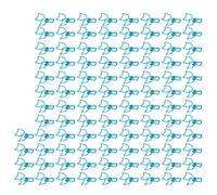 Pinces pour chat, clips creux en forme de chaton, 100 pièces de pinces en fil métallique durables à serrage solide avec un design mignon pour les fournitures scolaires et (Bleue)