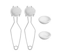 Pinces pour creusets Ensemble de creuset fusion Quartz, pinces à fouet, fournitures moulage métal, ensemble d'or, petit adapté aux bijoux(6 piece set)