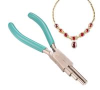 Pinces pour la Création de Bijoux - Fournitures Artisanales Ergonomiques en Acier au Carbone - Pinces de Sertissage et de Cintrage pour Réparation à Prise Ergonomique - Pour Artisanes Débutantes & Exp