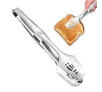 Pinces Pour La Cuisson En Métal - Ustensiles en Acier Inoxydable,Pinces Alimentaires - Pour Servir Griller Frire Pâtes Salade Gâteau Pain Buffet Barbecue Cuisine