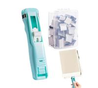 Pinces pour papier, distributeur de pince peu encombrante, agrafeuse manuelle - pour maison, appartement, école, organisation de documents, fournitures scolaires, bureau, salle de classe, étude