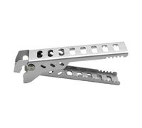 Pinces pour plaque chauffante en alliage de zinc - Anti-brûlure - Pince à plat pour bol de barbecue - Outil de camping portable - Ustensile de cuisine pour activités de plein air - Légères et