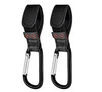 Pinces pour poussette, crochets pour poussette polyvalents Pinces pour poussette pour poussette pour porte-sac à langer et sac à provisions, faites pour les parents - noir, paquet de 2