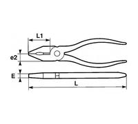 Pinces universelles polies vernis - 204-16P SAM OUTILLAGE