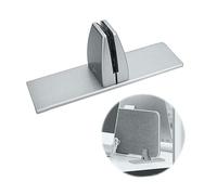 Pinces Verre Réglable en Alliage d'Aluminium Pince de Table en Plexiglas Support de Cloison Clip de Séparation d'Écran pour 3-25mm de Cloison de Confidentialité Bureau Laboratoire, 1 PCS, Argent