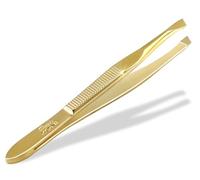 Pincette à épiler Solingen oblique en acier inoxydable Fabriqué en Allemagne pour les soins du visage pour l'épilation des plus petits poils pour femmes et hommes 7,8 cm