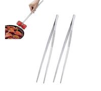 Pincette de Cuisine en Acier Inoxydable, 2PC 30 cm Pince de Chef, Outil de Cuisine Pour Griller et Cuire, Longue Pince à Épiler Droite