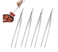 Pincette de Cuisine en Acier Inoxydable, 4PC 30 cm Pince de Chef, Outil de Cuisine Pour Griller et Cuire, Longue Pince à Épiler Droite