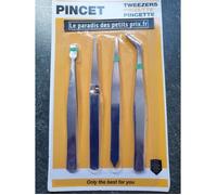 pincette précision , 4 pincettes de précisions en inox , 4 pinces inox