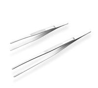 Pincettes à Griller, Pincettes de Cuisson, Pincettes de Cuisine, Acier Inoxydable 304, Lavables au Lave-vaisselle, Pincettes à Viande, Pincettes à Frire (20 cm/30 cm), Argent | Droites