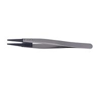 Pincettes coudées rondes, pointe en plastique antistatique, outil de réparation électronique interchangeable pour semi-conducteurs, microélectronique photovoltaïque, acier