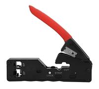Pincettes de câbles de réseau à travers, 135 mm / 5,3 pouces 6p8p réseau multifonctionnel Tire Netter Stripper Cutter Crystal Head Trimping Tool (Rouge)