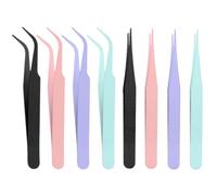 Pincettes En Acier Inoxydable 8 Pièces, Accessoires De Bricolage, Petits Outils Pour Ramasser Des Objets, La Fabrication De Bijoux Et La Fabrication De Cartes