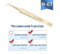 Pincettes Professionnelles En Acier Inoxydable,Pour Extension De Cils,Maquillage De Faux Cils,Précision 3d - Type N07
