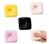 Pinch Toys for Kids - PU 5x5x3cm | Elastic Bread Shape Ultra Soft Sensory Squeeze Fidget Toys Set, Slow Rising Stress Relief Toy | Birthday for Boys Girls Teens Adults Use