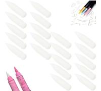 Pinches De Remplacement De Pointe Douce Pour Marqueurs De Peinture En Acrylique Points De Pointe Fin En Nylon Stylos À Pinceaux Rechargeables Pour Le Dessin,pointe marqueur conseils de stylo (20 PCS)