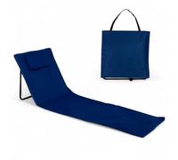 Pincho Matelas de Plage Pliable avec Dossier Réglable - Chaise Longue Portable Légère pour Camping, Jardin et Piscine - Tapis de Plage avec Dossier Ergonomique et Facile à Transporter (Marin X 1 CRF)
