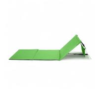 Pincho Tapis de plage avec dossier, accessoires de camping, tapis de plage inclinable + poches avec fermeture éclair, chaise longue de plage pliable - Sac de transport (vert)