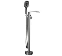 PINCHU Cascade Robinet de Baignoire Ilot,Mitigeur de Baignoire Ilot avec Douchette, Grand Débit Robinet de Baignoire sur Pied, Rotation à 360° Laiton, Convient aux Salles de Bains, Hôtels