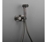 PINCHU Laiton Douchette WC, Toilette WC Mural Kit Douchette WC 2 Modes, Mural Kit Douchette WC avec Tuyau Eau Chaude et Froide Installation Cachée, Bidet à Main Portable Kit Hygiene WC