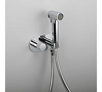 PINCHU Laiton Douchette WC, Toilette WC Mural Kit Douchette WC 2 Modes, Mural Kit Douchette WC avec Tuyau Eau Chaude et Froide Installation Cachée, Bidet à Main Portable Kit Hygiene WC