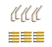 PINCHUANG Lot de 18 crochets muraux pour casque de moto, porte-chapeaux, support de rangement mural pour casque équestre, support mural pour tissu de moto avec vis de montage (6 crochets + 12 vis)