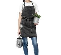 Pincy Tablier en jean unisexe réglable avec poches pour cuisine