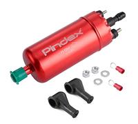 Pindex Pompe à Carburant Électrique: 125 PSI Pompe à Essence en Ligne Externe Haute Pression 12 V pour Essence, Diesel, Transfert d’essence Universelle Remplacement - Rouge