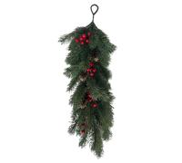 Pine Christmas Garland, Berry Branches Decor, Fireplace Mantel Decoration
