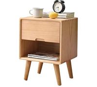 Pine Household Locker Single Pumping Floor-Standing Storage Box Bedroom 40X35X54cm Storage Box (Color : White Size : A) (Wood Color B)