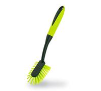 Pine-Sol Brosse à Vaisselle à Long Manche - Brosse à récurer de Cuisine à Poils Doux, sans Danger avec Batterie de Cuisine antiadhésive, Plastique