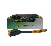 Pine-Sol Brosse à Vaisselle à Long Manche - Brosse à récurer de Cuisine à Poils Robustes, sans Danger avec des ustensiles de Cuisine antiadhésifs