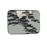 Pine Tree Under The Moon Sac intérieur pour ordinateur portable de 17", résistant aux chocs, convient pour les voyages, le bureau, etc.