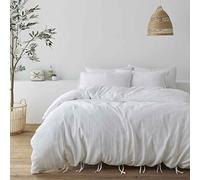 Pineapple Elephant Afra Parure de lit King Size en Mousseline de Coton avec taie d'oreiller Blanc
