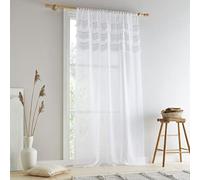 Pineapple Elephant Izmir Rideau en Voile à Franges Blanc 140 x 228 cm