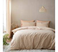 Pineapple Elephant Zanzibar Parure de lit Simple avec Housse de Couette et taie d'oreiller Motif Rayures Argile