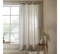 Pineapple Elephant Zanzibar Voilage à Rayures tissées Gris 140 x 229 cm