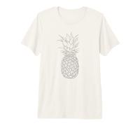 Pineapple Line Art Women Men Tropical Fruit Gift T-Shirt Haut de Gamme