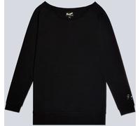 Pineapple Pineapple Black Womens Off Shoulder Longline Sweatshirt