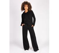 Pineapple Pineapple Black Womens Super Cosy Dip Hem Hoodie