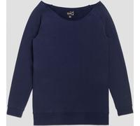 Pineapple Pineapple Blue Womens Off Shoulder Longline Sweatshirt