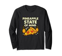 Pineapple State of Mind Funny Hawaiian Pizza Citation Manche Longue
