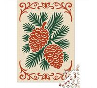 Pinecones and Pine Needles with Ornate Border Plaque en Métal Rétro 52x38cm/1000pcs pour Le Pub Ou Le Café, Décoration Murale pour Un Espace Récemment Rénové