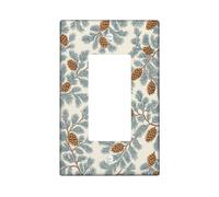 Pinecones Plaque de protection pour interrupteur/prise de courant, verdure rustique pour décoration d'intérieur d'hiver, plaques murales thermoplastique, taille standard à bascule simple