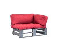 Pinède Canapé de Jardin Palette avec Coussins Rouge Meuble Extérieur